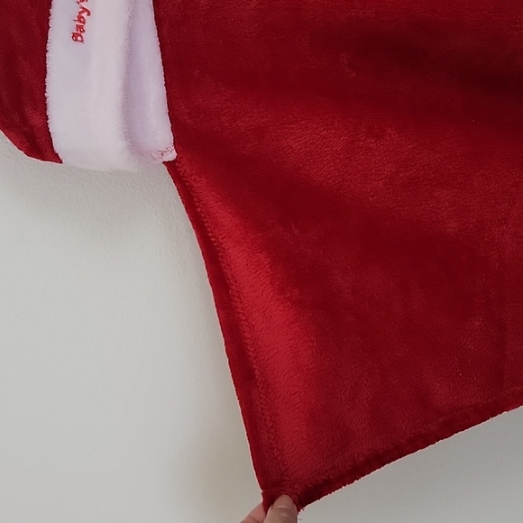 Red Santa Hooded Red Soft Fleece Baby's First Christmas Wrap Blanket - Picture 11 of 11